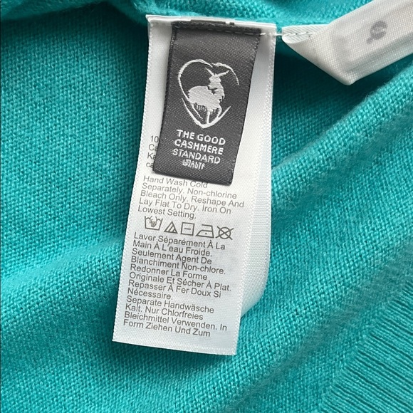 J. Crew 100% Cashmere Women's Turquoise Sweater - Picture 7 of 8